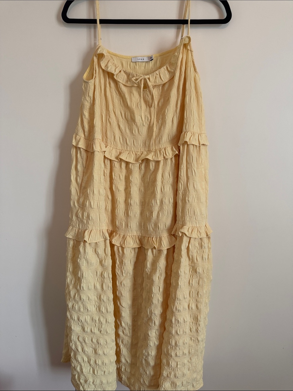 Lush Yellow Tiered Dress